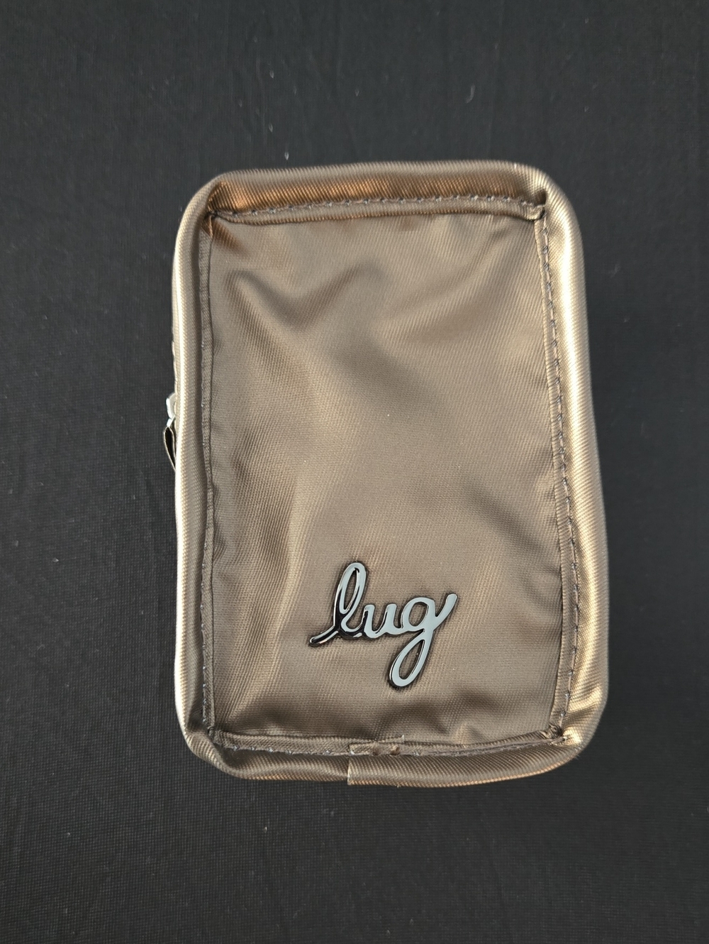 Lug Drizzle Mini Pouch in Metallic Bronze NWOT 2.5"x4"x1.75"